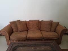 comfortable 7 seater sofa set with table