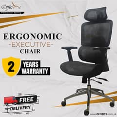Ergonomic Executive chair with sliding seat - 2 Years warranty
