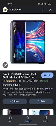 vivo s1for sale conditions 10. by 8.4 gb 128 gb