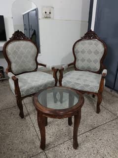 2 Chairs with Center Table