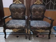 Bedroom chairs set with table
