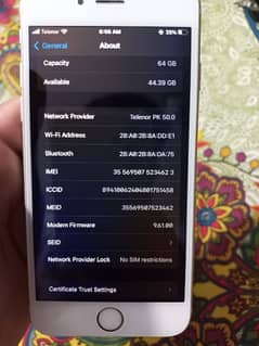 Iphone 6s PTA approved 64gb 10 by 10 condition