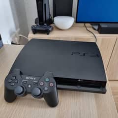 ps3 slim 320 gb with 2 wireless controller and games