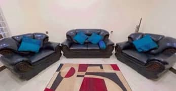 Black cobra print sofa