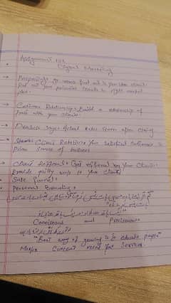 handwriting assessment work