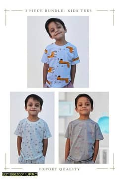 Kid's Jersey Printed T-shirt -Pack of 3