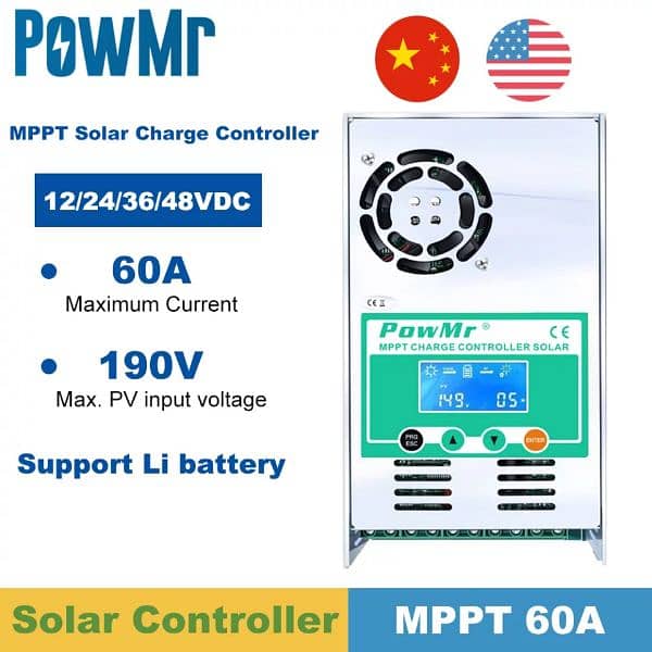 Solar inverter ECGSOLAX 60A Hybrid inverter MPPT 12V 24V Battery Ch 10