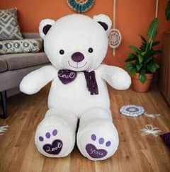 3.6 feet white American teddy bear available