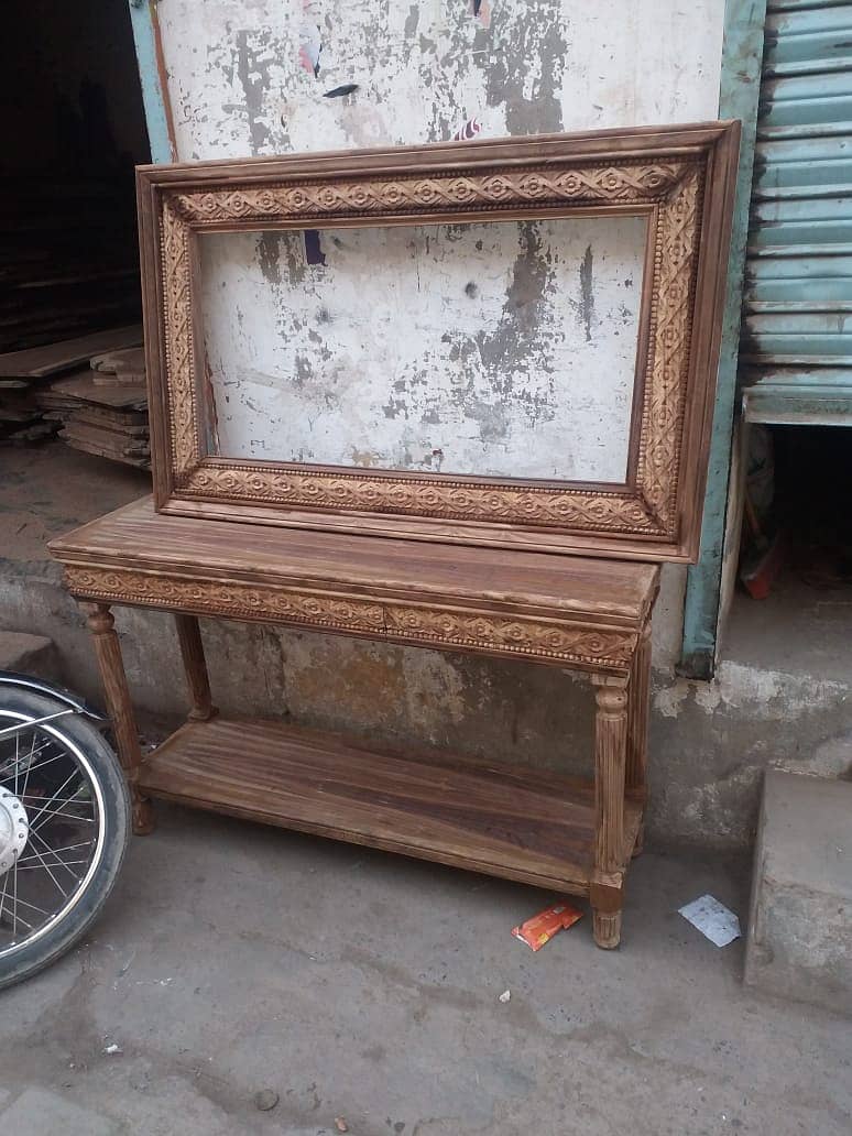 Chinoti,Victorian,Hand Carving Wooden Consoles With Frame 2