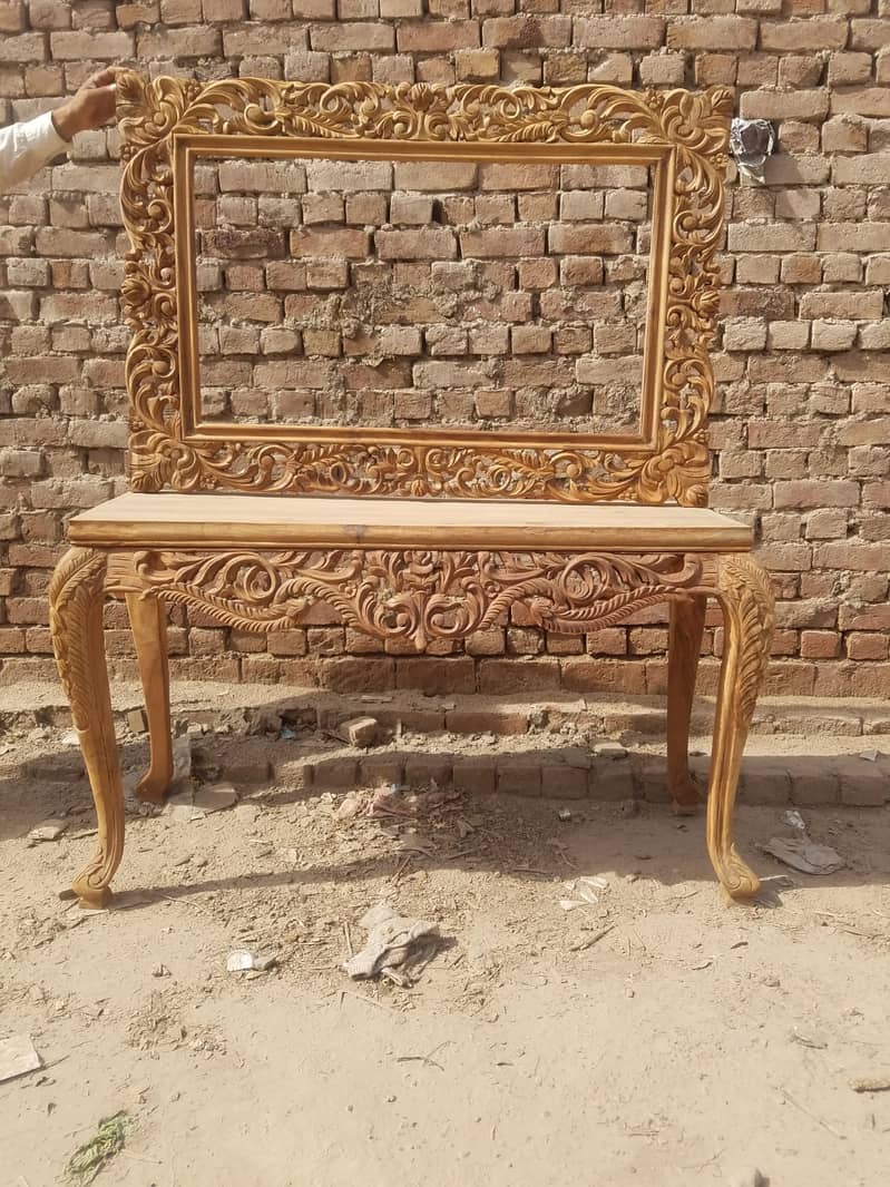 Chinoti,Victorian,Hand Carving Wooden Consoles With Frame 3