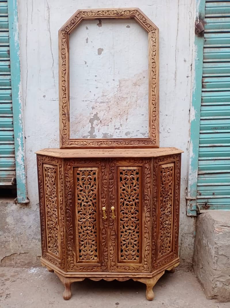 Chinoti,Victorian,Hand Carving Wooden Consoles With Frame 6