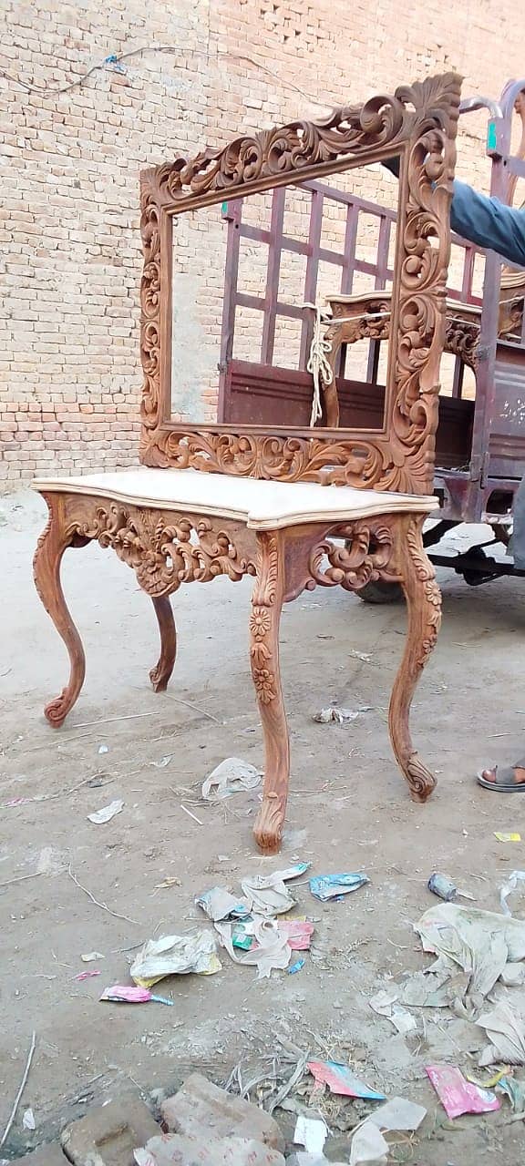 Chinoti,Victorian,Hand Carving Wooden Consoles With Frame 7