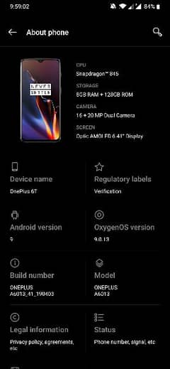 OnePlus 6T (8-128) 10by10