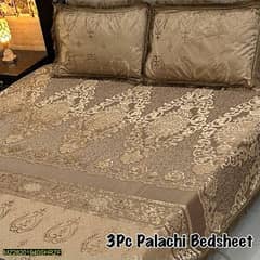 3 PCs Palachi Embossed Double bed sheets