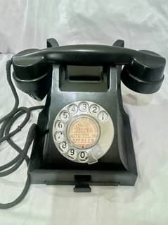 vintage old black German telephone