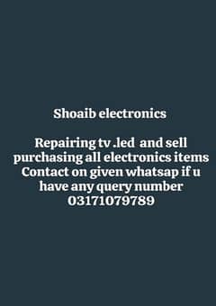 Led and Tv repairing service available