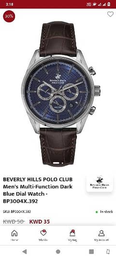 selling watchBEVERLY HILLS POLO CLUB Men's Multi-Function