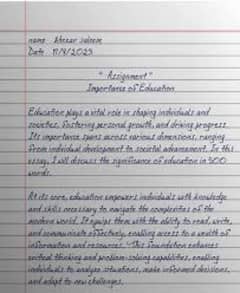 Assignment page writer