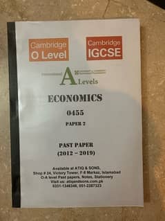 Economics Brand new O levels past paper
