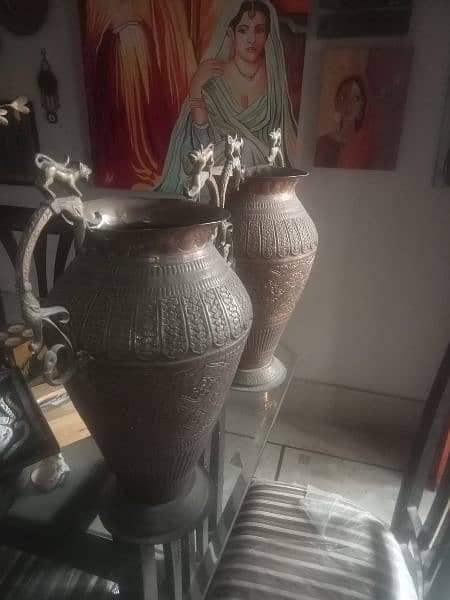 antique khandaani collection copper big vases what's app 03071138819 0