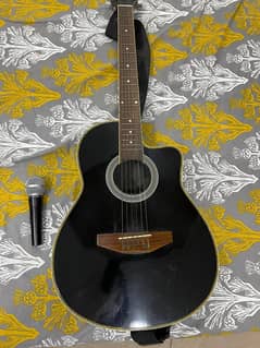Semi-acoustic Guitar and Mic for sale