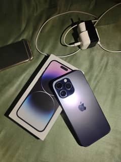 iPhone 14 pro max JV deep purple 128 gb 100% BH