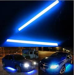 Blue Led Daytime Running Light For Bumpers For All Cars (2pcs)