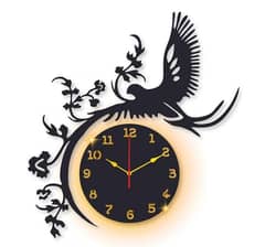 beautiful eagle lamented wall clock with back light