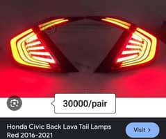 Civic X lava lights