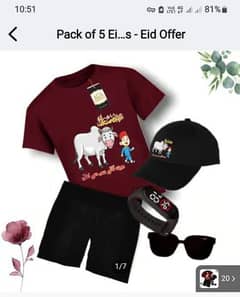 PACK OF 4 EID COLLECTION KIDS ANIMAL PICTURES T SHIRT