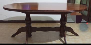 Original Wood Dining table with06 chairs