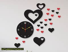 stylish 3d art MDF wood wall clock