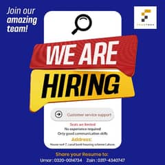 jobs for Chat customer service support staff required