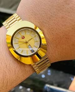 Golden men's watch