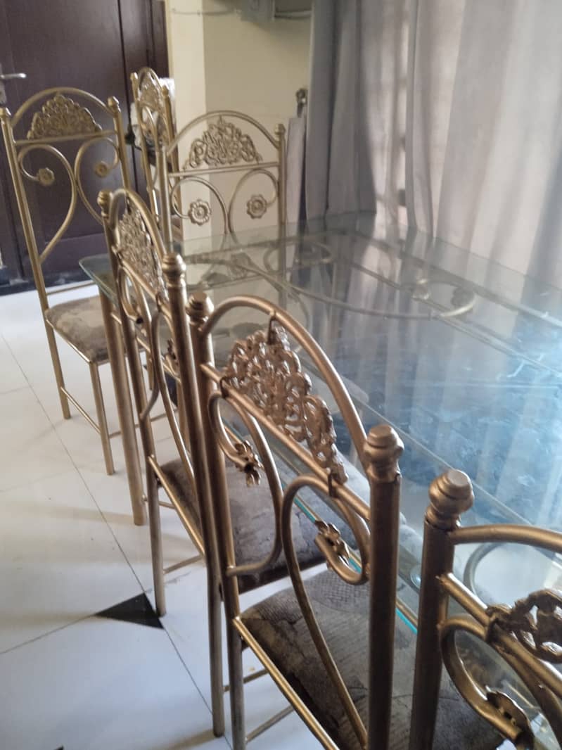 dining table/iron dining table/table/chairs/furniture 2