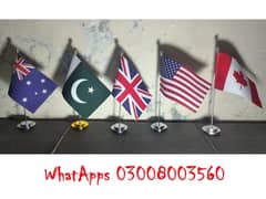 Table Flag / Indoor Flag & Floor Stand for Visa Consultancy Company