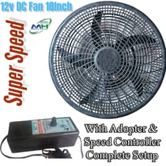 High-Speed SOLAR FAN DC 12V BALINO MOTER in Plastic Body with wall Clp
