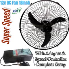 High-Speed SOLAR FAN 12V BALINO MOTER in Metal Body with wall Clip
