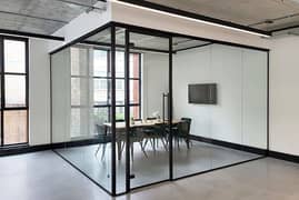 Glass partition,Frosted sticker,wpc panel,wooden floor,cabinets,