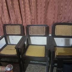 4 pure wooden chairs