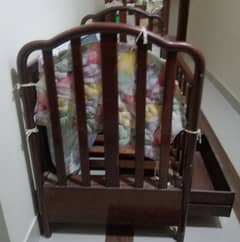 Original sheesham Baby cot | Baby cart with Mattress
