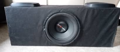 Car woofer sound system with amplifier
