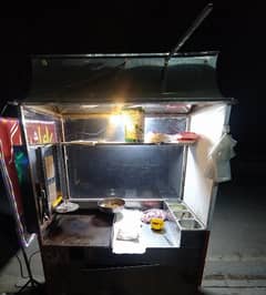 shawarma counter with fryer with cylinder for sale