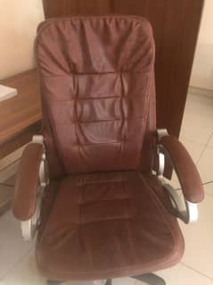 Comfortable Brown Leather Office Chair for Sale