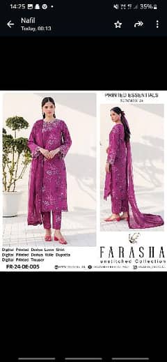 Farasha Printed Branded Lawn At wholesale price