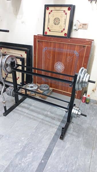 Multi bench press chest bench dumbbell press olympic plates gym rod 3