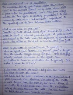 hand writing assignment