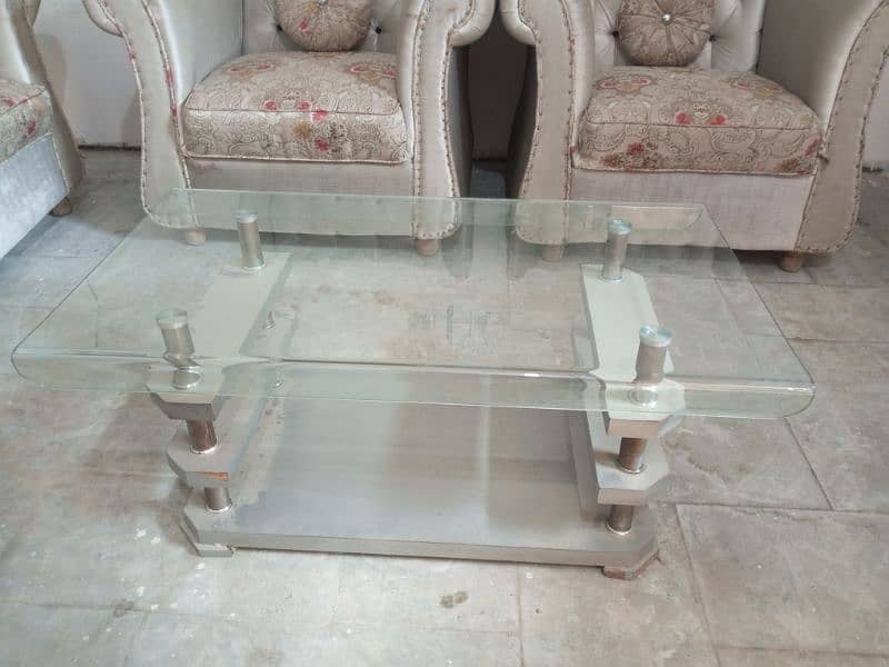 5 seater Sofa set with glass table 10