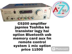 c5200 amp 500watt japines taranssister option usb memory card fm . . . . .