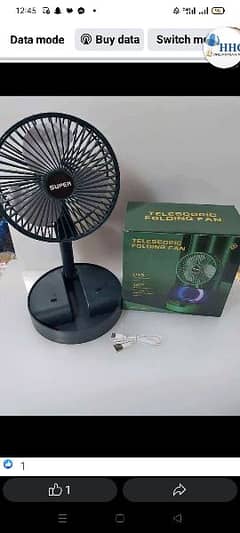 Rechargeable fan.